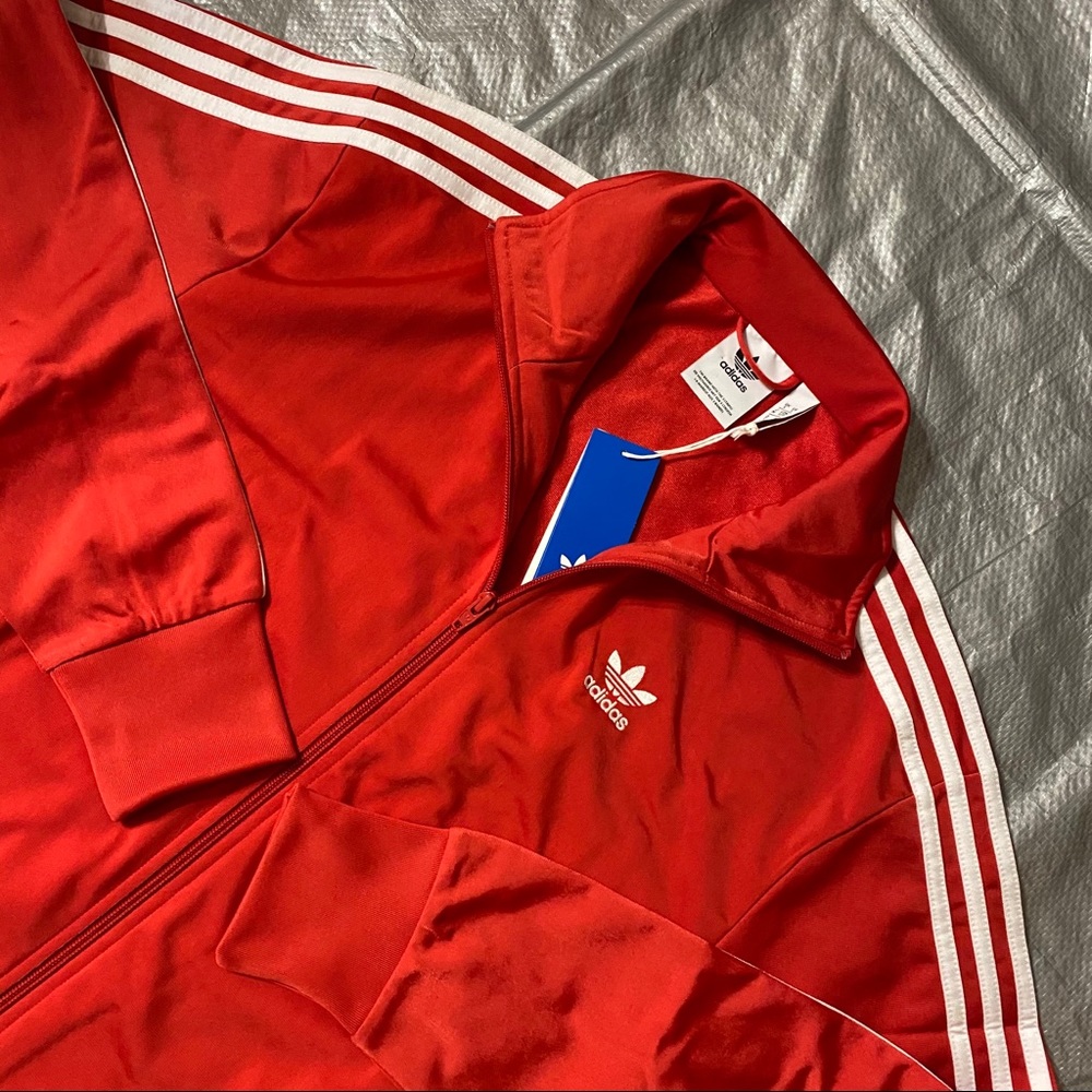 Red adidas jacket